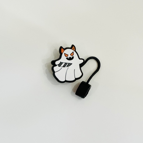 Spooky Ghost Halloween Straw Topper - Picture 1 of 1